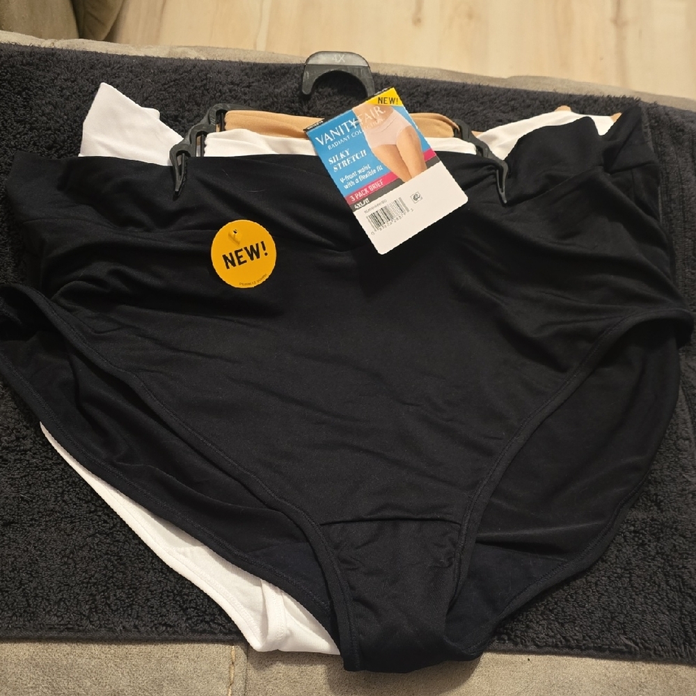 Vanity Fair Silky Stretch Underwear Size 4X New In Package 3 Pack Brief